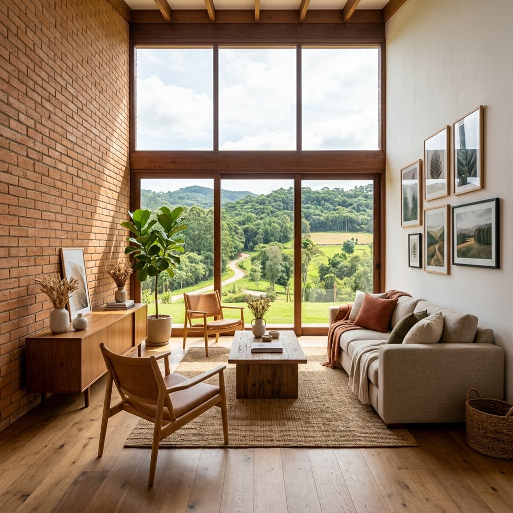 Parede premium com tijolos ecológicos